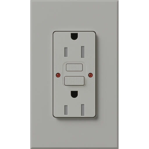 Product image for Lutron NTR-15-GFST-GR NT 15A GFCI SELF