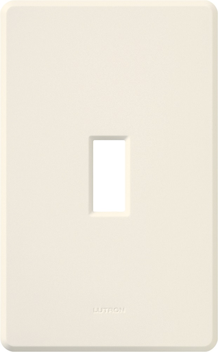 Product image for Lutron Electronics FW-1-LA 1-Gang Light Almond Screwless Wallplate