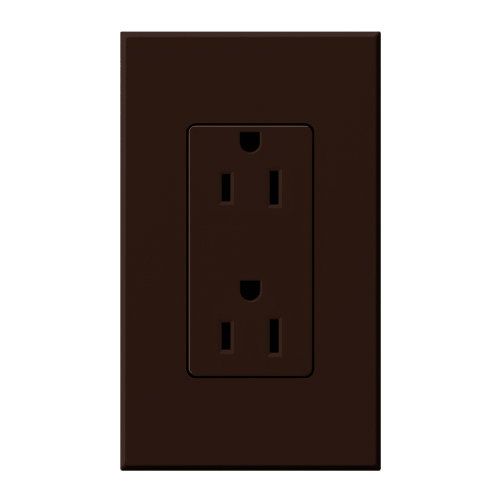 Product image for Lutron NTR-15-BR NOVA T RECEPTACLE BRO
