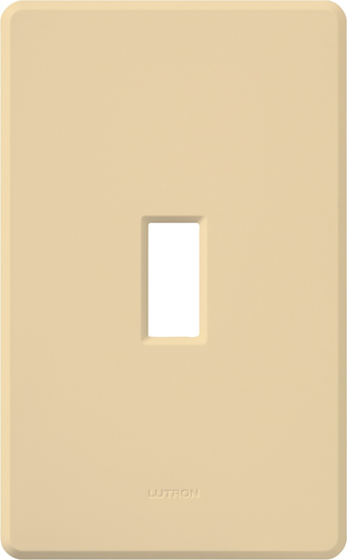 Product image for Lutron Electronics FW-1-IV 1-Gang Ivory Screwless Wallplate