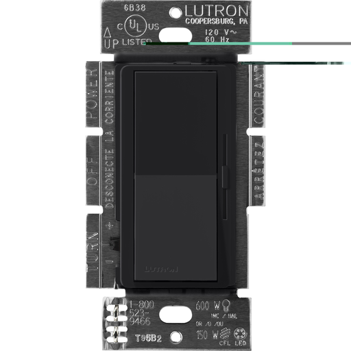 Product image for Lutron DVSCELV-303P-MN 300 W 120 Volt Midnight 3-Way Electronic Low Voltage Paddle Switch Preset Dimmer