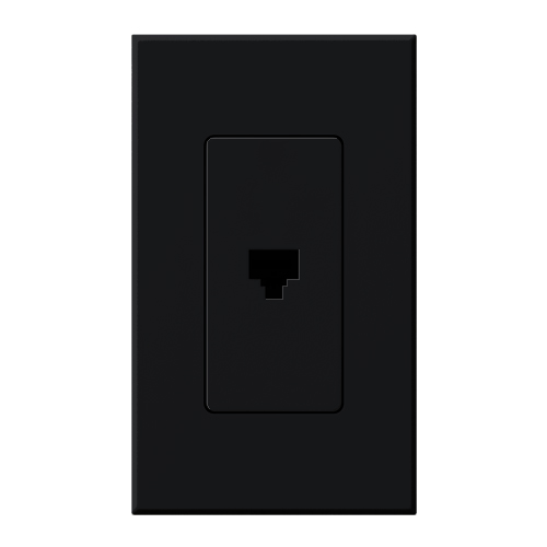 Product image for Lutron NT-PJ-BL NOVA T PHONE JACK BLAC