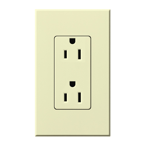 Product image for Lutron NTR-15-AL NOVA T RECEPTACLE ALM