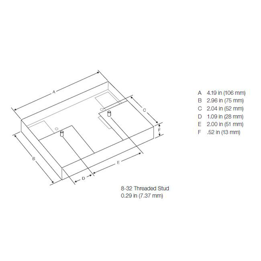 Product image for Lutron CFL-JBA-FAB 4.19 x 2.96 Inch T4 Ballast Adapter Plate Kit