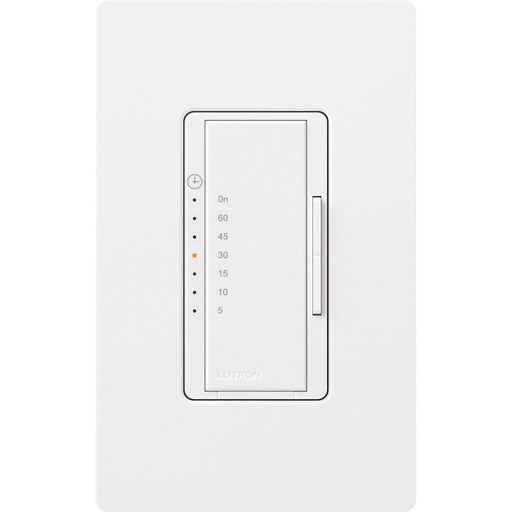 Product image for Lutron MA-T51HW-WH 120V 5A 1-Pole Countdown Timer Control Switch, White