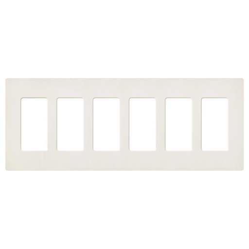 Product image for Lutron SC-6-BI 6-Gang Biscuit Polycarbonate Standard Designer Wallplate
