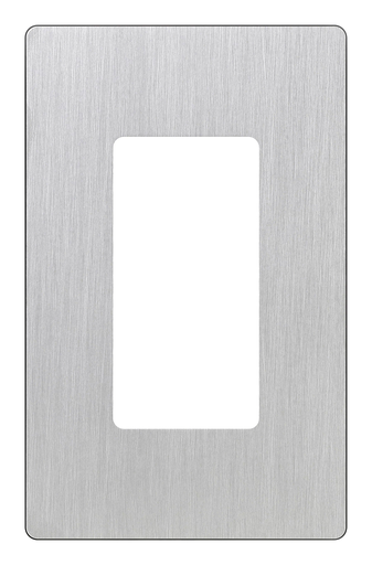 Product image for Lutron CW-1-SS 1-Gang Stainless Steel Standard 1-Dimmer Designer Wallplate