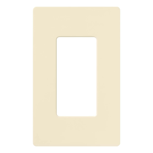 Product image for Lutron CW-1-AL 1-Gang Almond Polycarbonate Standard 1-Dimmer Designer Wallplate