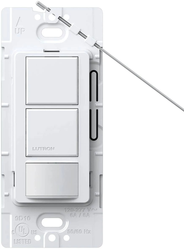 Product image for Lutron MS-OPS6-DDV-WH 120 to 277 VAC 6 Amp 1-Pole Dual Circuit White Occupancy Sensor Switch