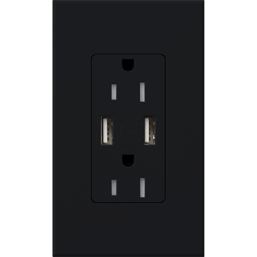 Product image for Lutron NTR-15-UBTR-BL NT 15A USB TAMPE