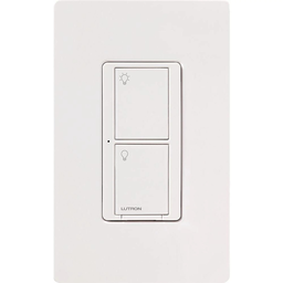 Lutron PD-5WS-DV-WH 120/277 VAC 5 Amp 1-Pole 2-Button White Radio Frequency Switch