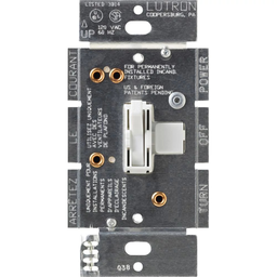 Product image for Lutron AY2-LFSQ-WH Single-Pole 3-Speed Fan Control (120V 1.5A) / Dimmer (120V 300W Incandescent / Halogen), White