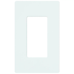 Product image for Lutron CW-1-WH 1-Gang Designer Wallplate - White