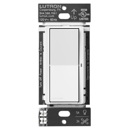 Product image for Lutron DVRF-5NS-WH Claro Smart Paddle Switch, Single-Pole / 3-Way, White