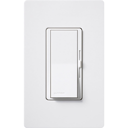 Product image for Lutron DVTV-WH 0 to 10 Volt White 1-Pole Fluorescent Dimmer