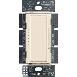 Product image for Lutron MACL-153M-LA 600 W 120 Volt Light Almond 1-Pole/3-Way/Multi-Location Incandescent/Halogen Dimmer