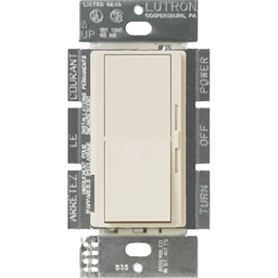 Lutron DVSTV-LA Diva 0-10V Control for LED Driver & Fluorescent Ballast, 1Pole/3Way, 120/277V - Light Almond