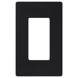 Product image for Lutron CW-1-BL 1-Gang Black Polycarbonate Standard 1-Dimmer Designer Wallplate