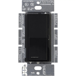 Product image for Lutron DVSTV-BL Diva 0-10V Control for LED Driver & Fluorescent Ballast, 1Pole/3Way, 120/277V - Black