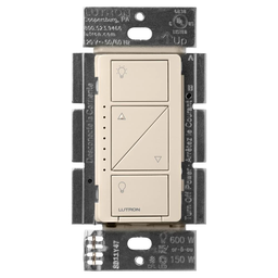 Product image for Lutron PD-6WCL-LA 120V 1-Pole/Multi-Location Lamp Dimmer, 600W Incandescent/Halogen (Not Ganged) - Light Almond