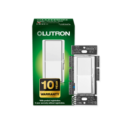 Product image for Lutron DVCL-153PH-WH 150 W 120 VAC White Dimmable Compact Fluorescent/LED 1-Pole/3-Way Wall Dimmer