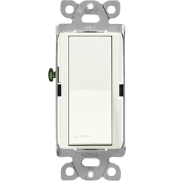 Product image for Lutron SC-1PS-BI 120/277 VAC 15 Amp 1-Pole Biscuit Standard Rocker General Purpose Switch