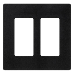 Product image for Lutron SC-2-MN 2-Gang Midnight Polycarbonate Standard Designer Wallplate