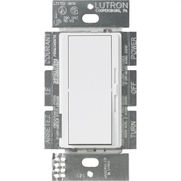 Product image for Lutron DVFSQ-FH-WH 120 VAC White 3-Speed 1-Pole/3-Way Preset Fan Control Dimmer