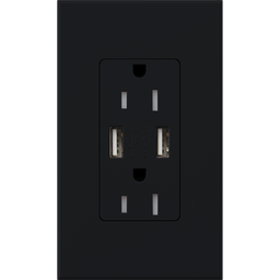 Product image for Lutron NTR-15-UBTR-BL NT 15A USB TAMPE