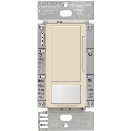 Lutron MS-Z101-LA 120/277 VAC Light Almond 1-Pole/Multi-Location 0-10V Occupancy Sensor Switch Dimmer