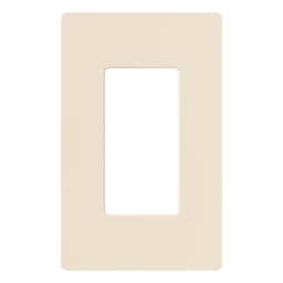 Product image for Lutron CW-1-LA 1-Gang Light Almond Polycarbonate Standard 1-Dimmer Designer Wallplate