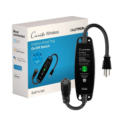 Product image for Lutron PD-15OUT-BL Caseta Outdoor Smart Plug, Weatherproof, Black