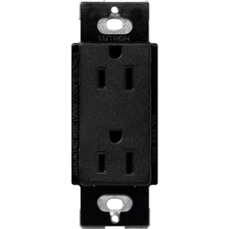 Product image for Lutron SCR-15-MN 15 Amp 125 VAC 2-Pole 3-Wire NEMA 5-15R Midnight Duplex Receptacle