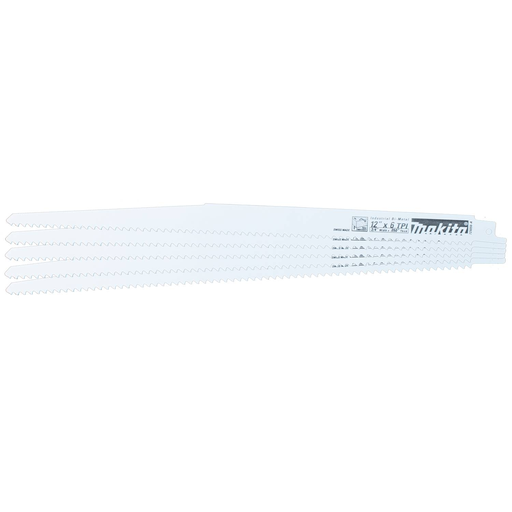 12" Wood Cutting Recipro Saw Blade, 6TPI, 5/pk