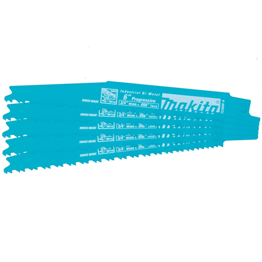 6" All-Purpose Recipro Saw Blade, Progressive, 5/pk