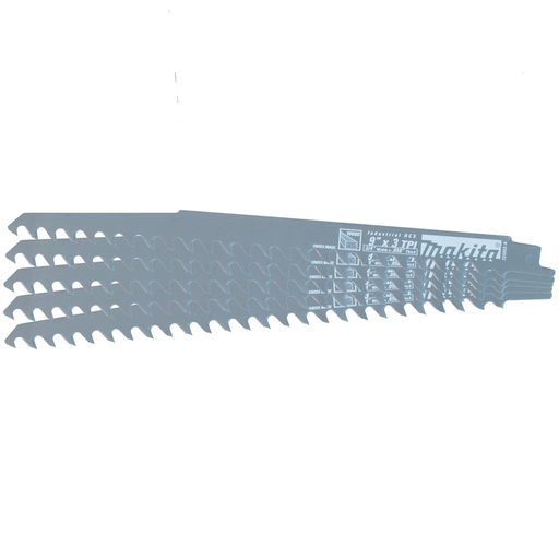 9" Wood Cutting Recipro Saw Blade, 3TPI, 5/pk