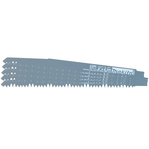 9" Wood Cutting Recipro Saw Blade, 6TPI, 5/pk