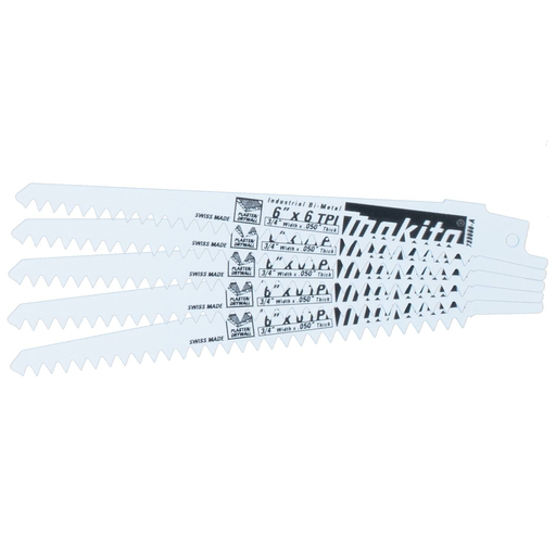 6" Drywall and Plaster Recipro Saw Blade, 6TPI, 5/pk