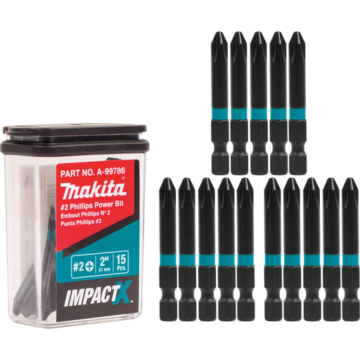 ImpactX™ #2 Phillips 2″ Power Bit, 15/pk