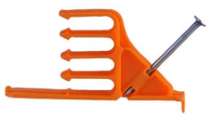 Product image for Minerallac FS4NMBPP Non-Metallic Sheathed Cable Wood Stud Support, Fits Up to 8 -14/2, 12/2 4 - 14/3, 12/3, 10/3 2 - 10/2, 10/3 or combination there of, includes 6D Nail