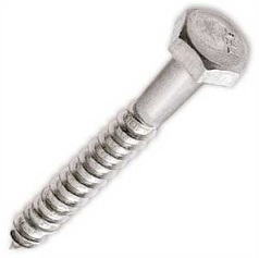 Product image for Cully 74924J 1/4 x 1-1/2" Lag Bolt, Hex Head, Type 18-8 Stainless Steel, Jar