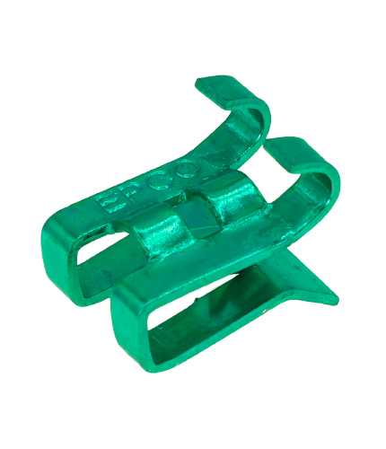 Product image for Cully 80011J #10-12-14 Green Grounding Clips, Green Zinc Chromate