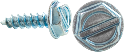 Product image for Cully 77024SSJ 10 x 1-1/2" Self-Tapping Sheet Metal Screws, Hex Washer Head, Slotted, 18-8 Stainless Steel, Jar