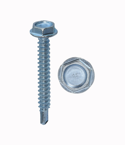 Cully 79216J 12-14 x 1" Hex Washer Head Tek Screw - Zinc (100/Jar) Product image for Cully 79216J 12-14 x 1" Hex Washer Head Tek Screw - Zinc (100/Jar)
