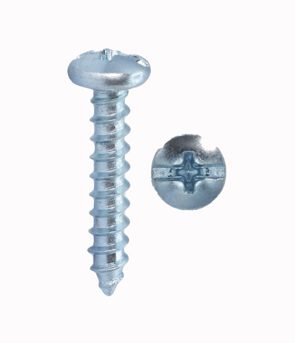 Product image for Cully 18604J 6 x 1/4" Self-Tapping Sheet Metal Screw, Pan Head, Phillips/Slotted, Zinc Plated, Jar