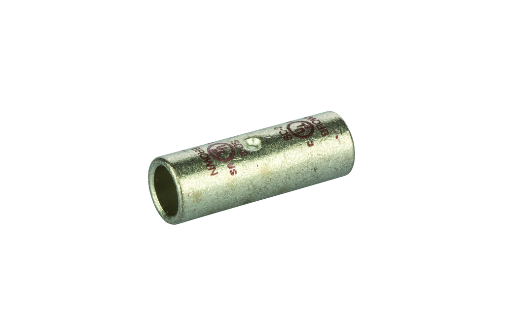Product image for NSI SC-2 2 AWG Brown Tinned Copper Standard Barrel 2-Conductor Compression Splice