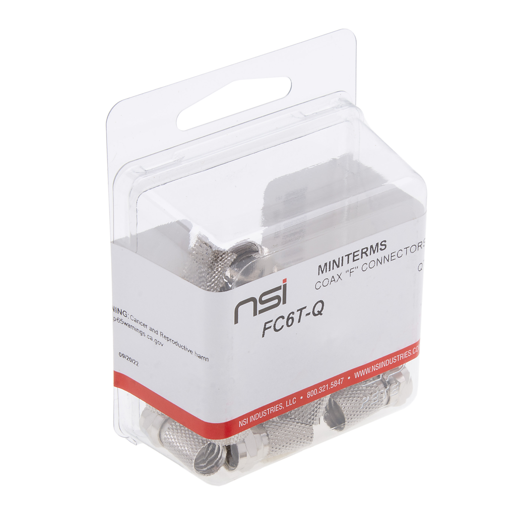 Product image for NSI FC6T-Q Twist On F Conn For RG6/