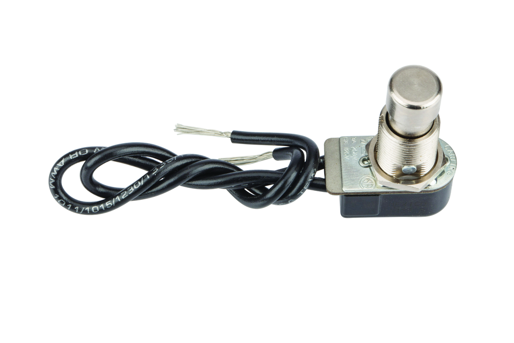 Product image for NSI 76040PW 6 Amp at 125 VAC 3 Amp at 250 VAC Brass/Nickel Push-On Push-Off SPST Maintained Push Button Switch