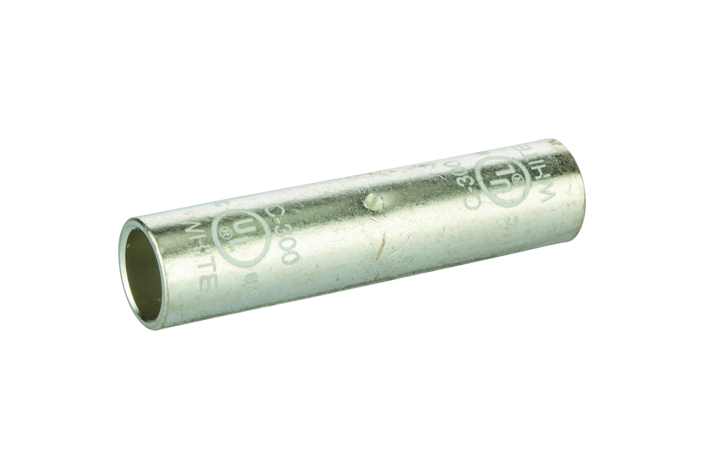 Product image for NSI C-300 300 MCM White Tinned Copper Long Barrel 2-Conductor Compression Splice