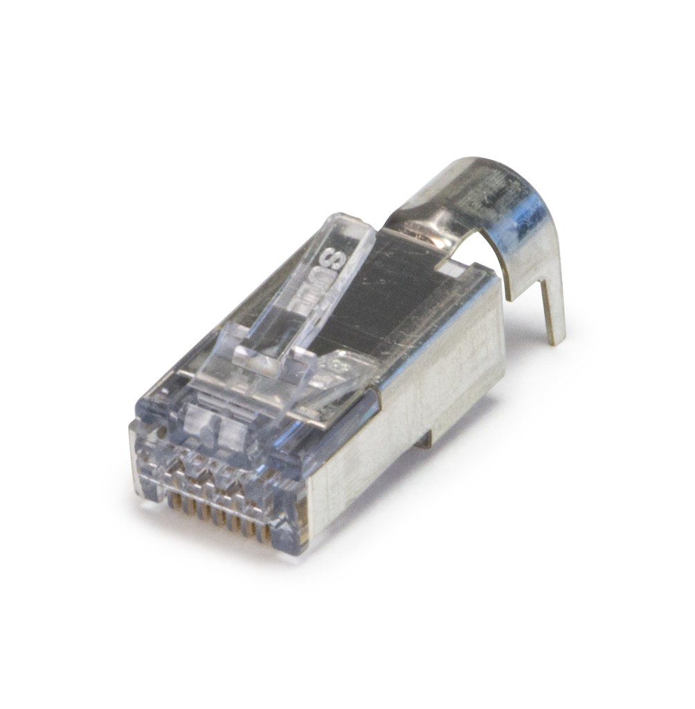 Product image for PLAT 100027C EZEX48 SHIELDED RJ45 EXTERNAL GROUND CONNECTOR 25/CLAMSHELL